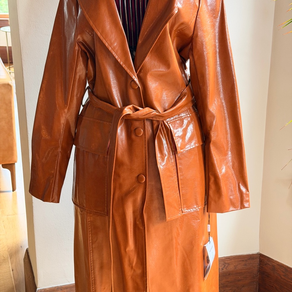 Avec Les Filles Brown Trench Coat